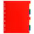 Intercalaires polypropylène souple 12 positions - A4 maxi - Couleurs assorties - x 50 - Exacompta