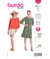 Patron Burda 5920 - Robe et la blouse au décolleté Carmen du 34