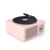 Enceinte Bluetooth Rétro Vinyle Basses Profondes Design Pivotant Haut-Parleur Stéréo Multifonction Rose YONIS