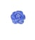 Broche fleur camélia 7 cm bleu roi