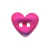 Bouton Coeur translucide couleur Fuchsia 9mm