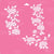 Pochoir plastique souple réutilisable 30 x 30 cm Fabrika Decoru FLEUR 013