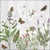 Lot de 4 serviettes en papier découpage collage 33 cm JARDIN PAPILLON LIBELLULE