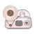Enceinte Bluetooth Rétro Vinyle Ambiance Lumineuse Aromathérapie Son Stéréo Haute Fidélité Rose YONIS