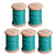 5 ficelles 5 m - bleu turquoise