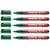 Lot de 5 marqueurs permanents - EDDING - Pointe fine 1 mm - Vert