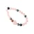 Bracelet Quartz Rose Agate Perles rondes 8 mm Perle coeur 15 mm - Omsaé