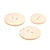 Lot de 6 boutons rond plastique recyclé 2 trous ivoire