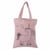 Sac en coton rose 25 x 20 cm - licorne