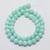 Fil de 46 perles ronde naturelle jade Malaisie teintée fabrication bijoux 8 mm BLEU