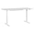 Bureau Électrique Réglable Plateau et Structure Acier Blanc 180 x 80 cm Hauteur Ajustable Assis Debout Pieds Carrés Design Moderne