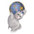 Ecusson thermocollant animaux statue rhinocéros 5,5cm x 2,5cm