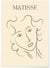 Affiche Matisse 'Femme Abstraite' – Visage en trait continu | A3 : 29,7x42cm