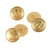 Lot de 6 boutons blason or blanchi 18mm