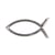 Motifs de cire chrétien Poisson, argent, 4x2cm, 1 pce