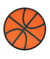 Carte de 2 boutons Ballon de Basketball 20mm - Union Knopf Orange