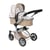 Poussette pour poupée combinée 2 en 1 Mika Beige avec oursons