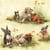 4 serviettes en papier découpage collage 33 cm LAPINS NAINS JARDIN ASS 207