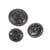 Lot de 3 boutons rond à queue feuilles gris anthracite