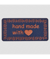 Étiquettes rectangulaires "Handmade" Prym – 40 x 20 mm – En PVC souple – Pour créations textiles faites main 068 bleu foncé