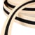 Sangle 3 bandes fil métal 100 % coton 30mm noir/blanc au mètre
