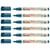 Lot de 6 marqueurs permanents - EDDING - EcoLine 25 - Pointe fine 1 mm - Bleu