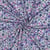 Tissu Jersey Coton imprimé Fleuris Jayli sur fond Blanc