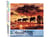 Peinture par Numéro Figured'Art - Eléphants au Coucher du soleil - Kit de Loisir Créatif DIY Numéro d'Art Complet - 40x50cm sans châssis en bois