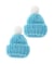 Bonnets tricotés miniature, 2 pcs pour le monde des lutins - Rico Design Bleu