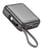 Swissten Batterie Externe 10000mAh 35W avec Câbles USB-C et Écran LCD Compact Argent