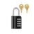 Cadenas à code et à clé - Avec 2 clés - Pour casier, bagage - Bureau - Ecole