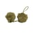 Pompon fourrure artificielle 50x60mm vert militaire