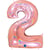 Ballon Géant Chiffre 2 Holographique Rose Gold (102 cm)