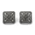 5 BOUTONS Tige Carré METAL ARGENTE 13 mm 1 trou - creation couture diy