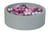 Piscine à balles Aire de jeu + 450 balles perle, transparent, rose clair, gris - Velinda