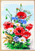 Canevas antique Fleurs des champs 30x40cm