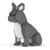 Chien Bouledogue Français assis bleu Taille standard | JEKCA | 14 ans et +