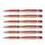 Lot de 6 stylos roller encre gel UNI-BALL Signo Broad UM153 - Bronze - Pointe large 1 mm