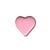 Lot de 3 boutons à queue coeur 15mm Rose Layette