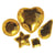 Pierres strass acrylique à coller 58 pièces - jaune