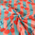 Tissu Popeline de Coton Poppy Cerises sur fond Bleu