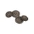 Bouton bio résine 4 trous marron