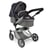 Poussette combinée Mika, gris - bleu foncé