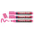 Lot de 3 marqueurs permanents - EDDING - Pointe biseau 1-5 mm - Rose