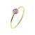 Bague Gemia en pierre Améthyste plaqué or taille 54 - Sloya