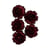 Assortiment de 5 roses + tige en papier de murier décoration scrapbooking POURPRE 507