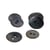 Lot de 3 boutons nacre paillettes gris anthracite