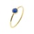 Bague Gemia en pierre Lapis-lazuli plaqué or taille 60 - Sloya