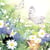 Lot de 4 serviettes en papier découpage collage 33 cm JARDIN FLEUR PAPILLON