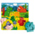 Puzzle cache-cache dinosaures en bois 6 pieces figurines - janod - j07104 - encastrement bebe